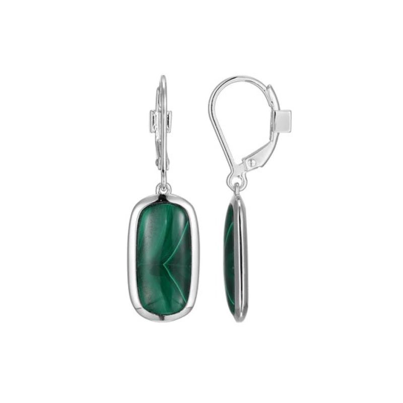 Sterling Silver Malachite Earrings