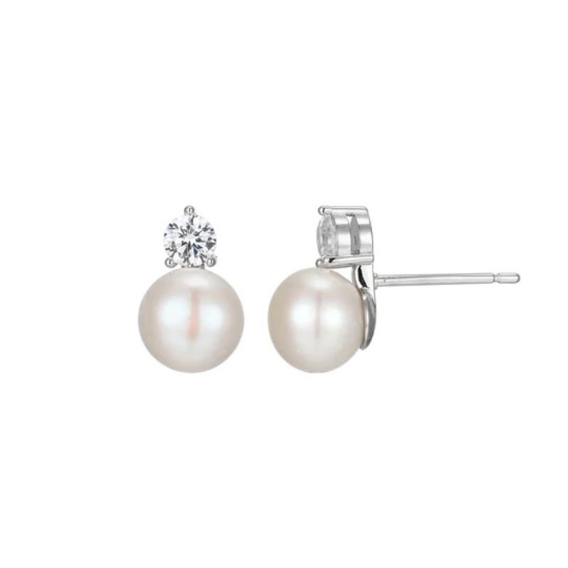 Sterling Silver Pearl Earrings