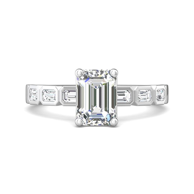 MARTIN FLYER Lab Grown Emerald Cut Engagement Ring