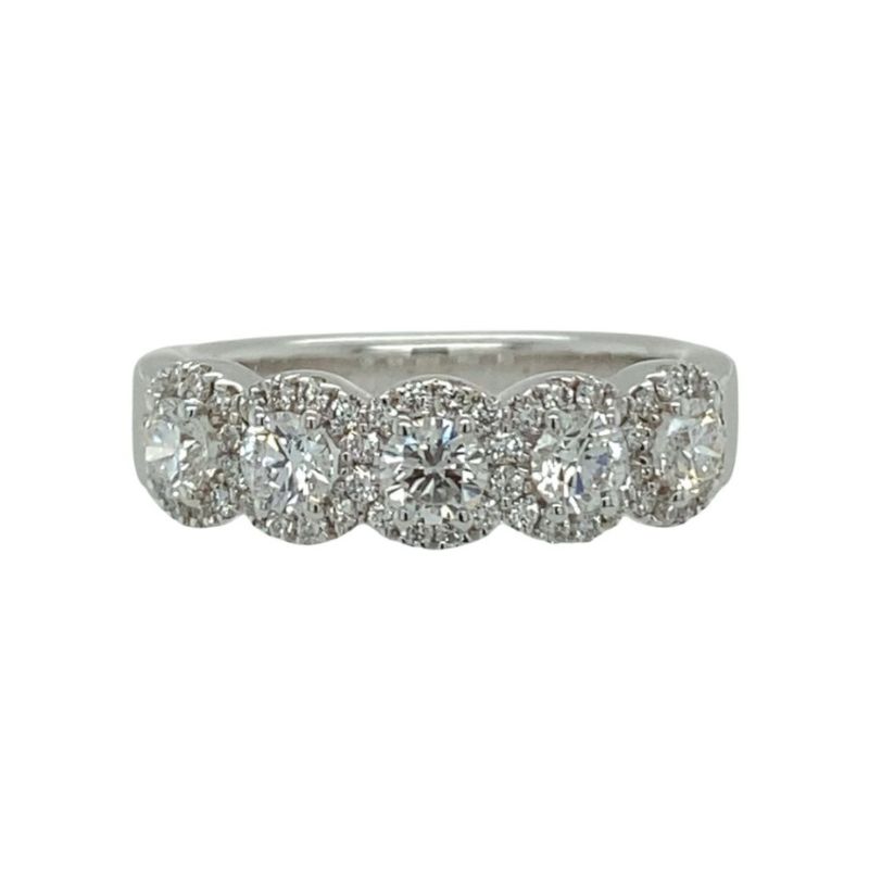 Scalloped Diamond Wedding Band