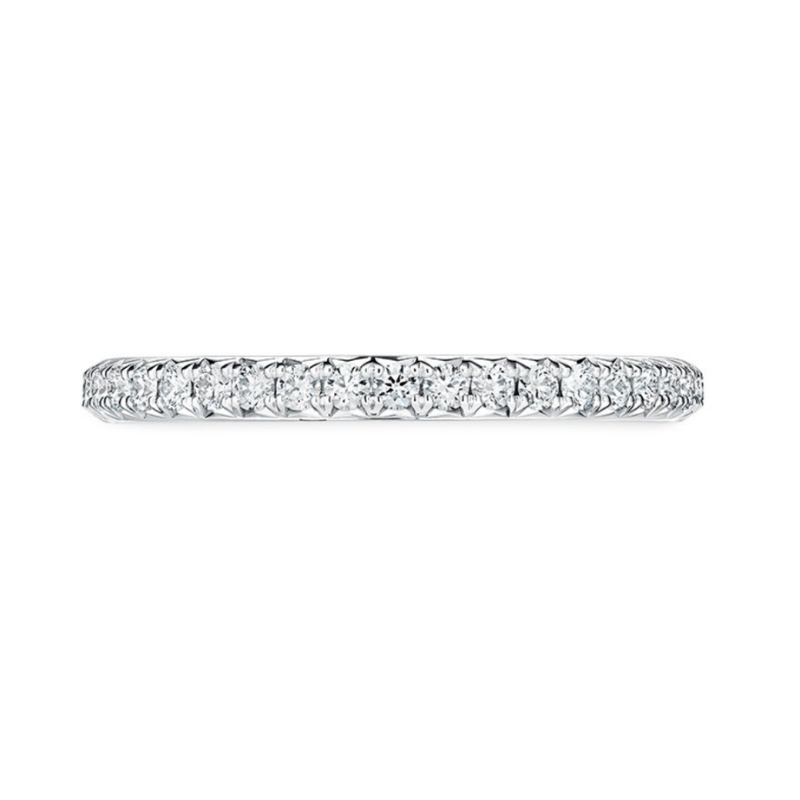 HEARTS ON FIRE Vela French Cut Pavé Band