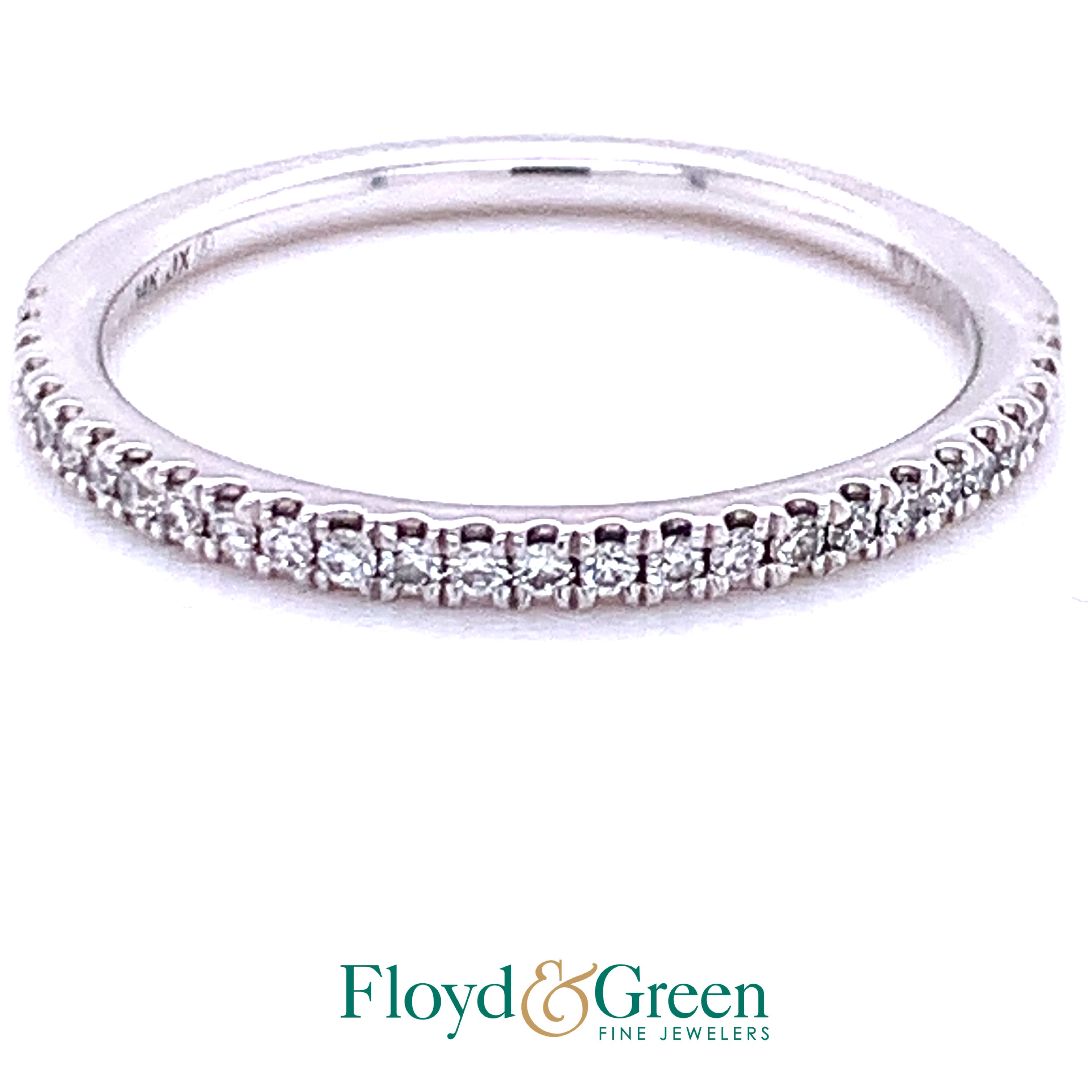 14KW Diamond Band, 28 Round, 0.22ct, G VS1, Size 7