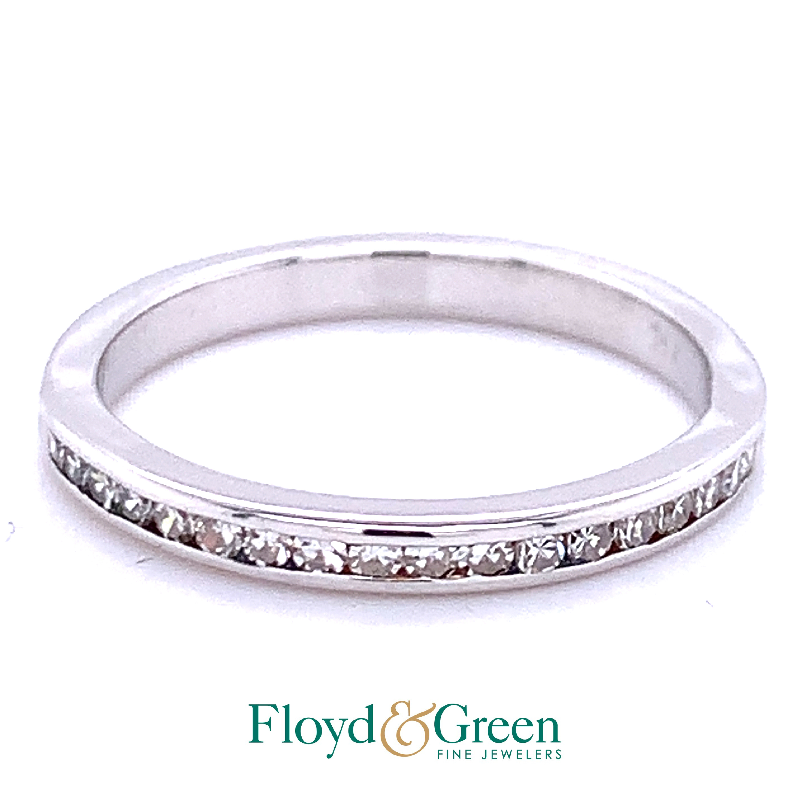 14KW Diamond Band, 18 Single-cut, 0.27ct, G-H VS1-VS2, Size 7.25