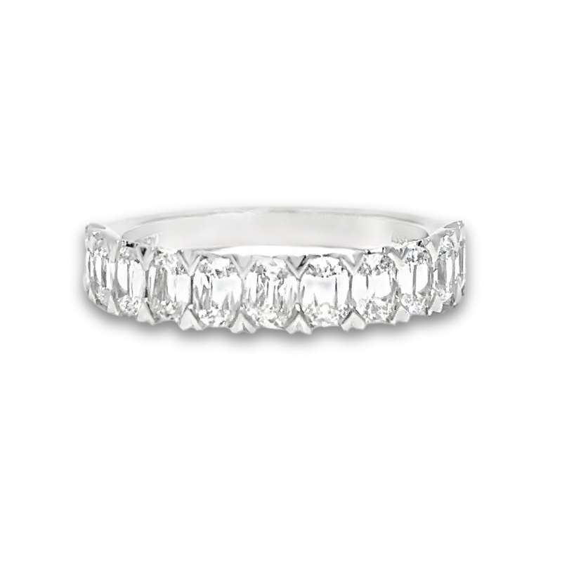 Cushion Diamond Wedding Band