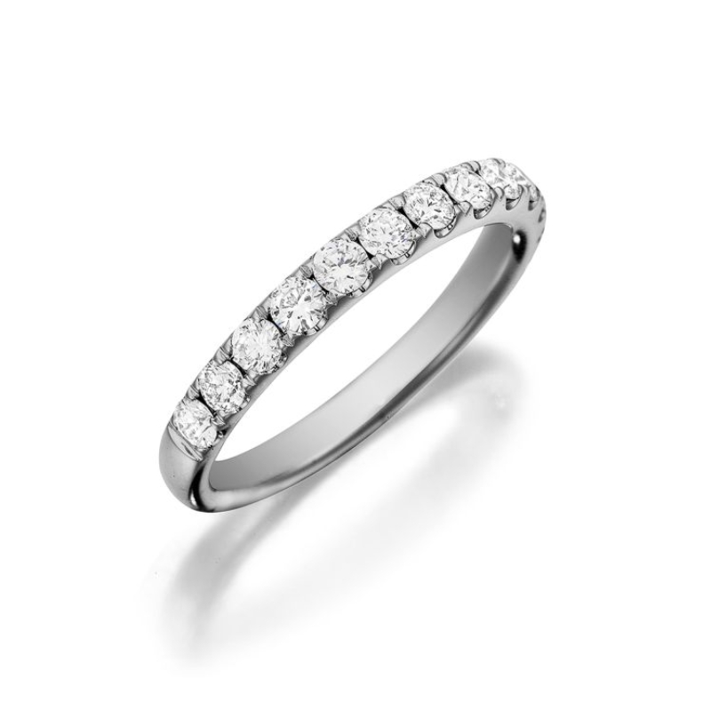 HENRI DAUSSI Diamond Pave Wedding Band