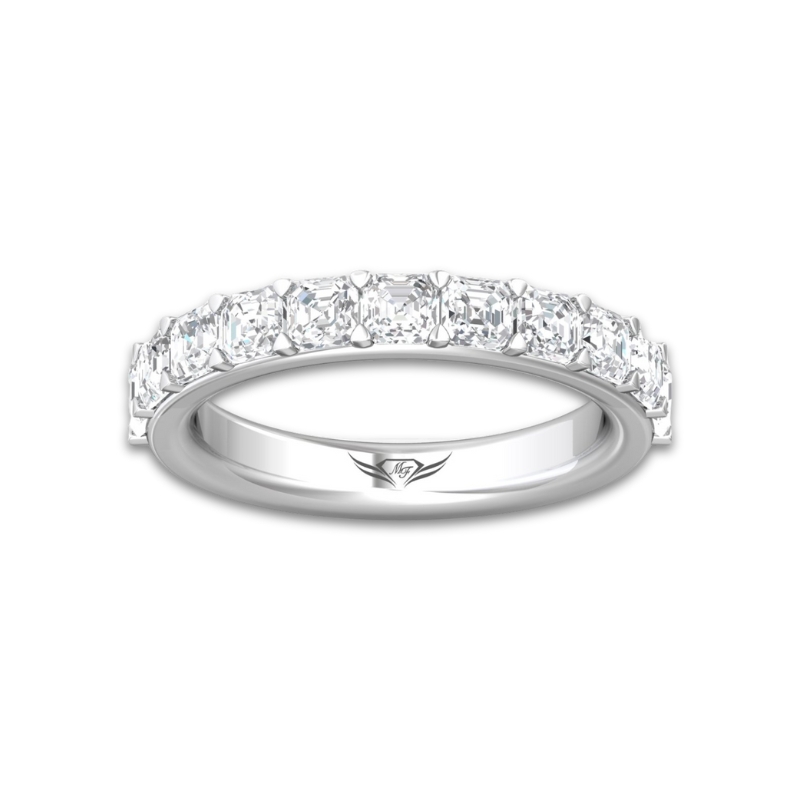 MARTIN FLYER Princess Cut Diamond Wedding Band