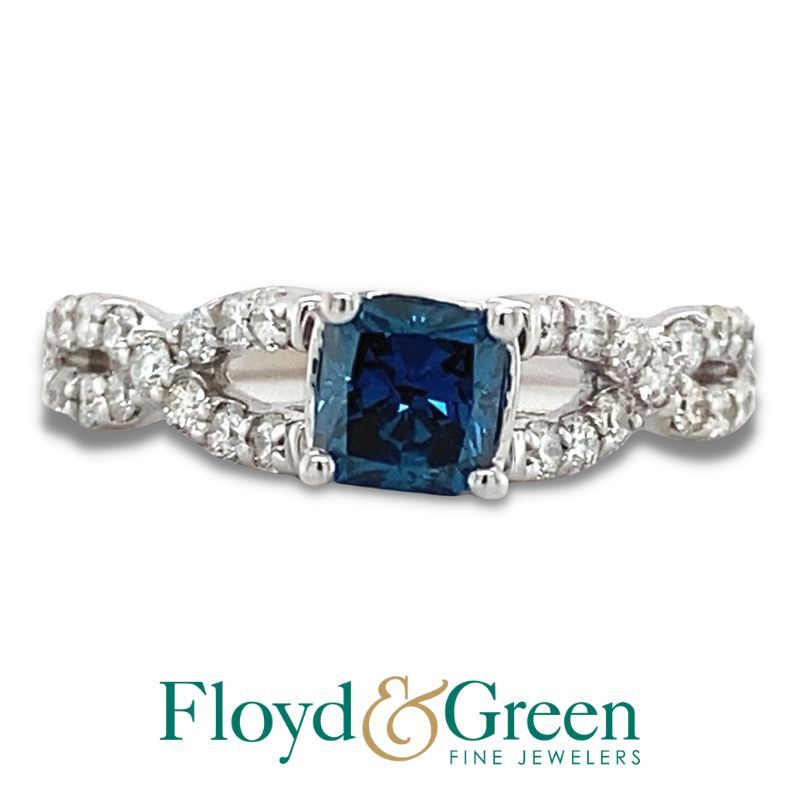 Blue Diamond Ring