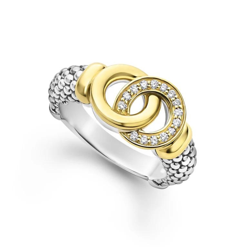 LAGOS Signature Caviar Interlocking Diamond Ring