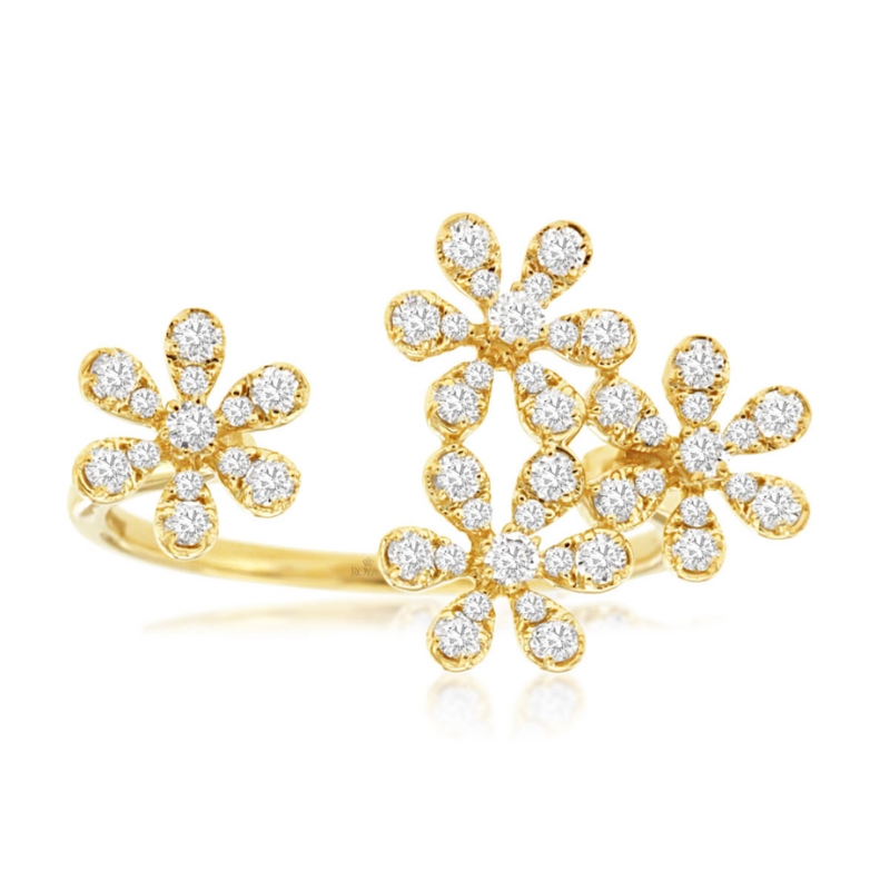 Diamond Flower Ring