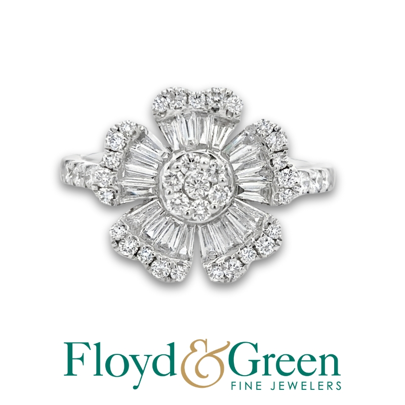 Diamond Flower Ring