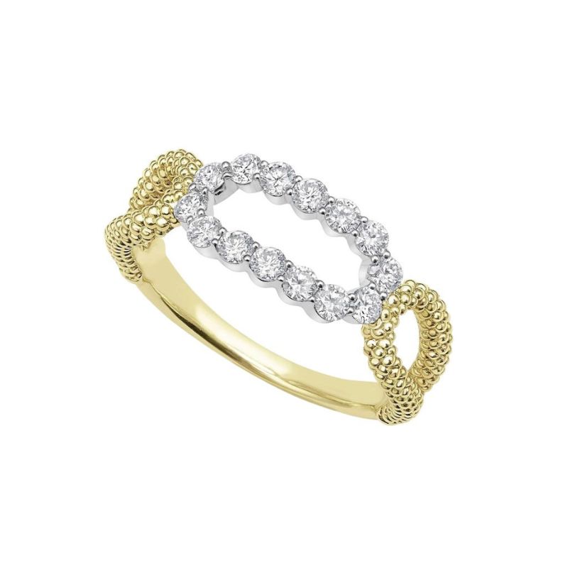 LAGOS Signature Caviar Superfine Diamond Oval Ring