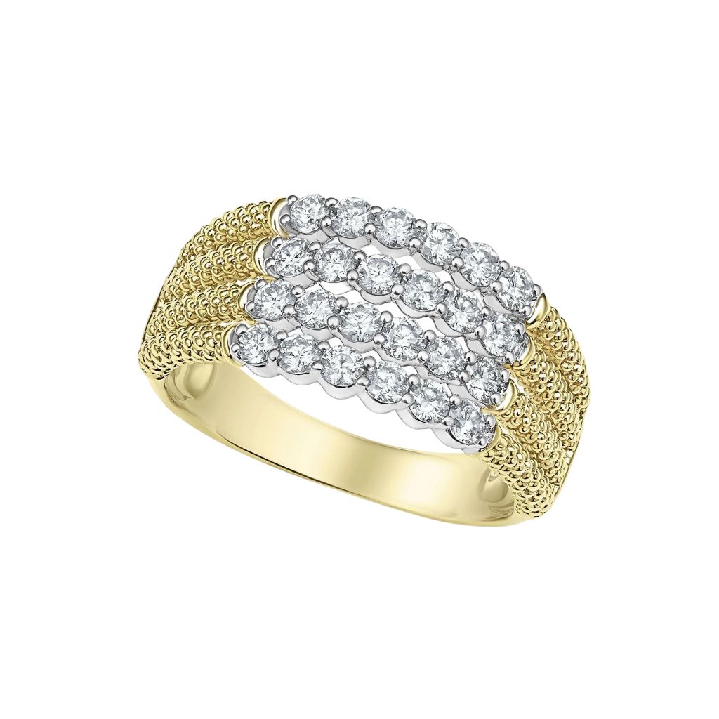 LAGOS Signature Caviar Four Row Ring