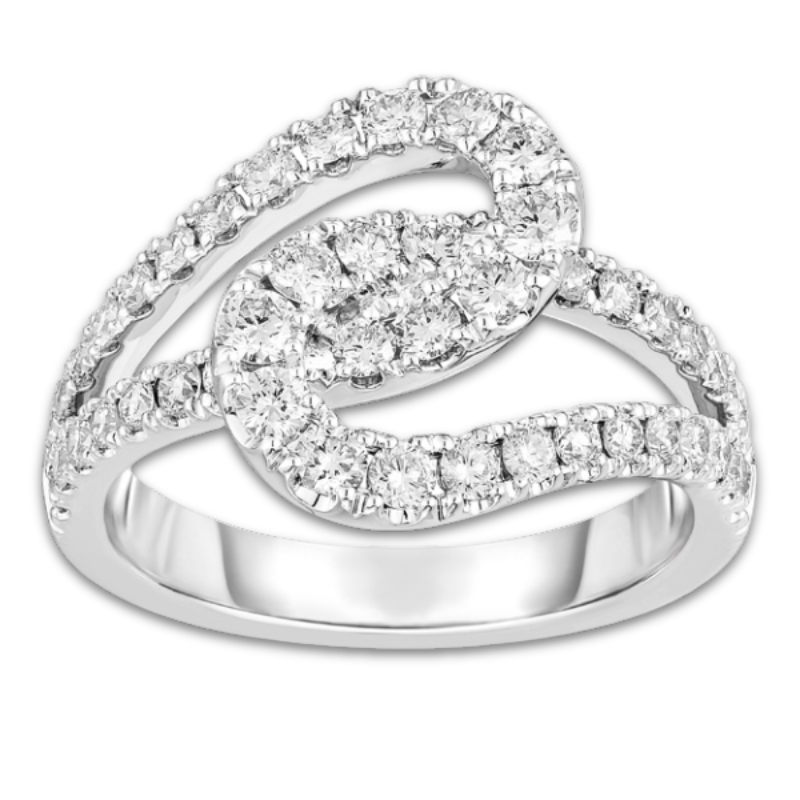 Interlocking Diamond Bypass Ring