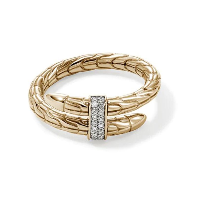 JOHN HARDY Spear Diamond Single Coil Ring