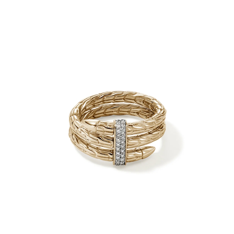 JOHN HARDY Spear Diamond Doube Coil Ring