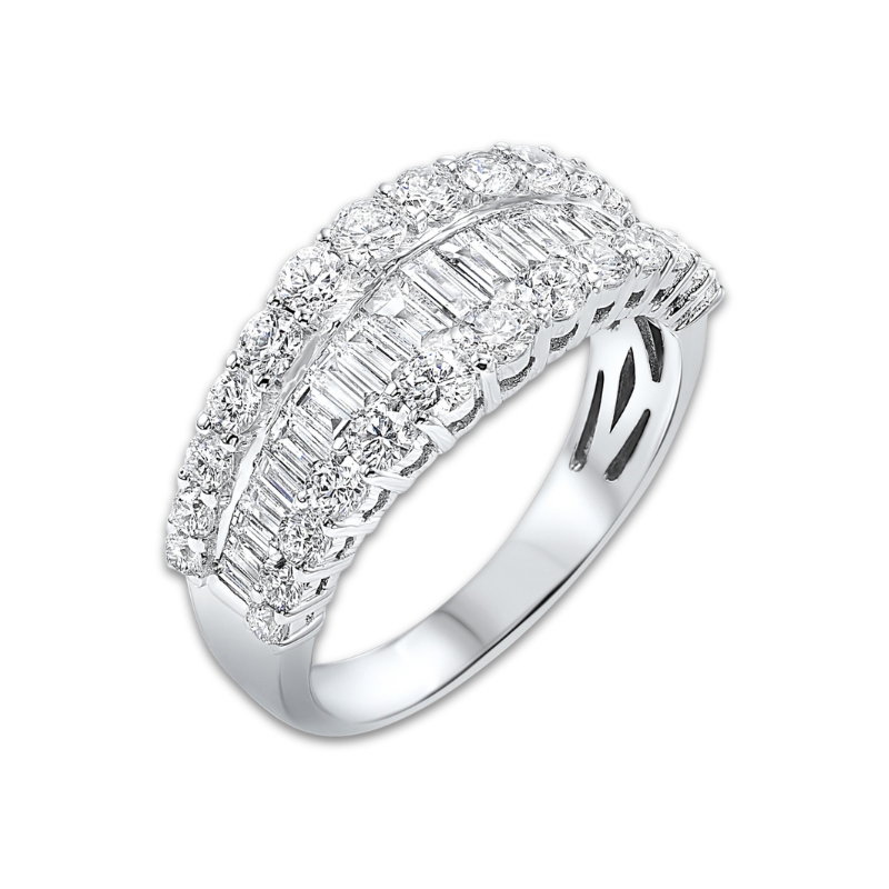 Three Row Diamond Ring