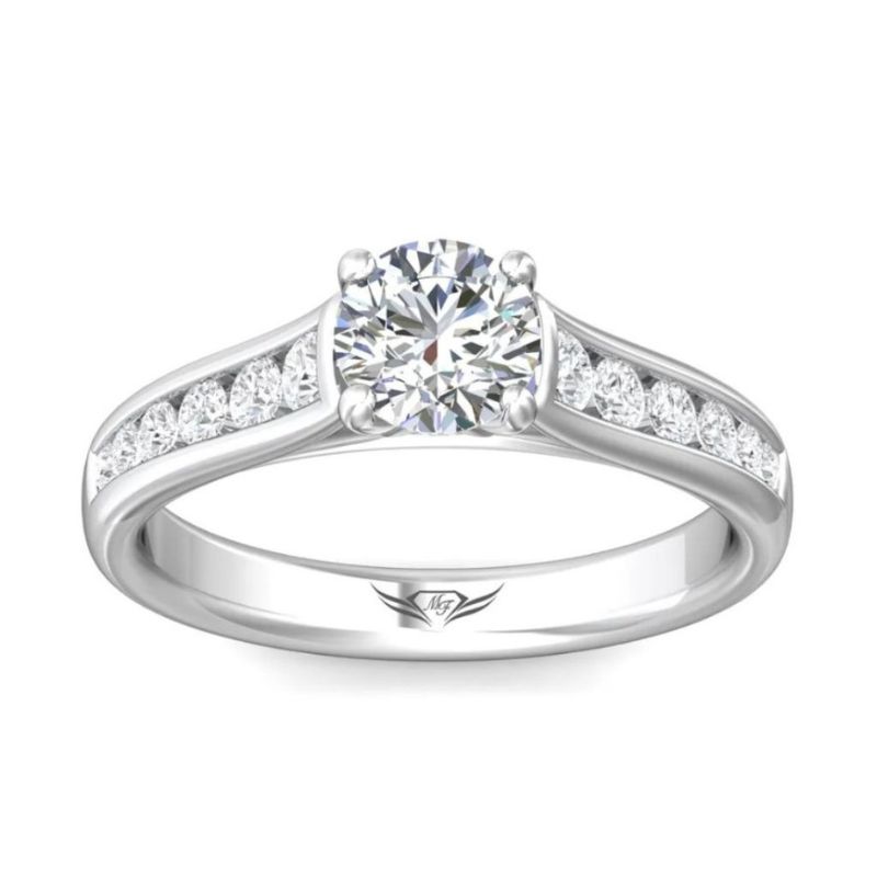 MARTIN FLYER Channel Set Diamond Engagement Ring Setting