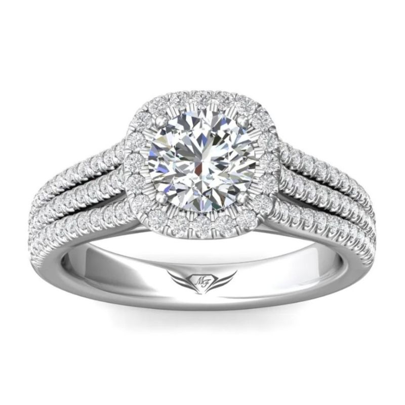 MARTIN FLYER 3 Row Split Shank Engagement Ring Setting