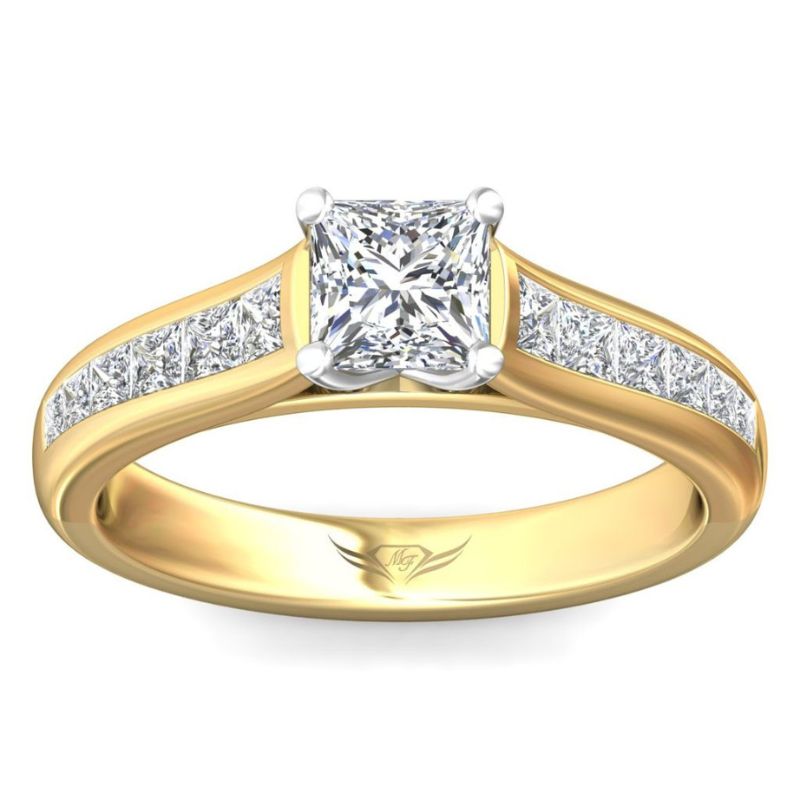 MARTIN FLYER Channel Set Diamond Engagement Ring Setting