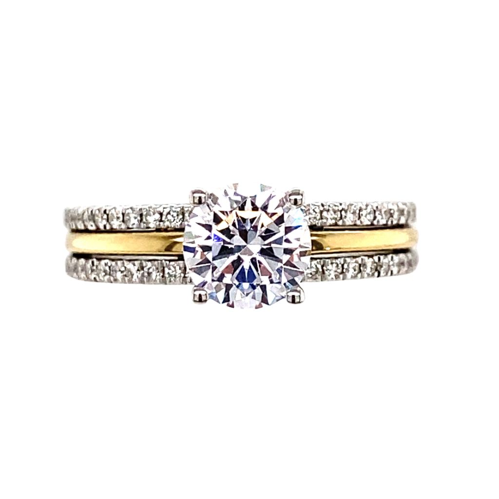 3 Row Engagement Ring Setting