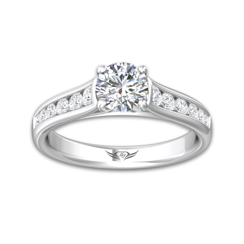 MARTIN FLYER Channel Set Diamond Engagement Ring Setting