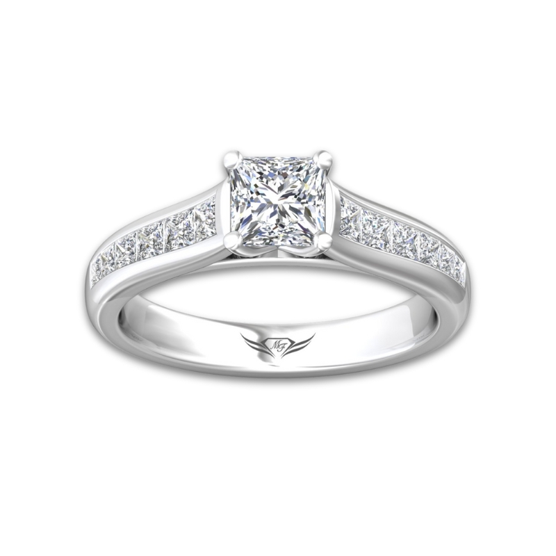 MARTIN FLYER Channel Set Diamond Engagement Ring Setting