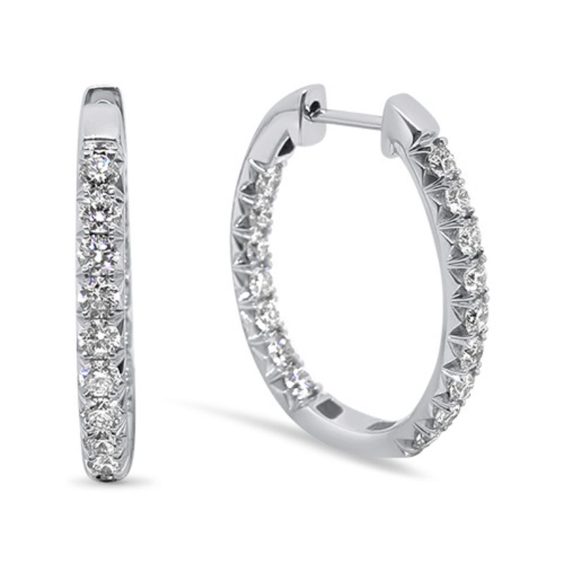 Inside Out Diamond Hoop Earrings