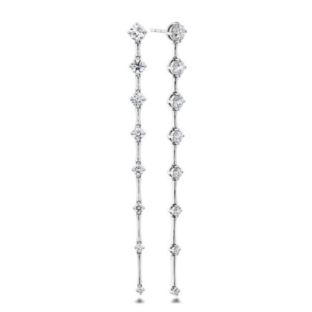 18KW Cadence Drop Earrings 1.18ctw G-H SI