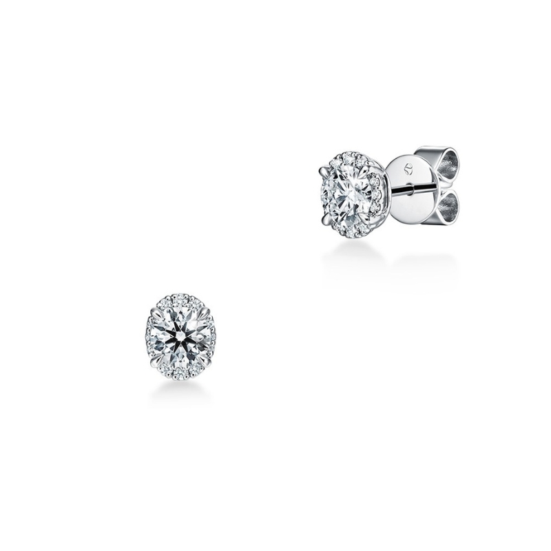 HEARTS ON FIRE Ellipse Diamond Earrings