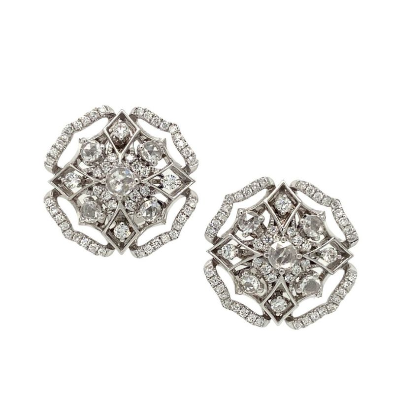 MARTIN FLYER Vintage Inspired Diamond Earrings