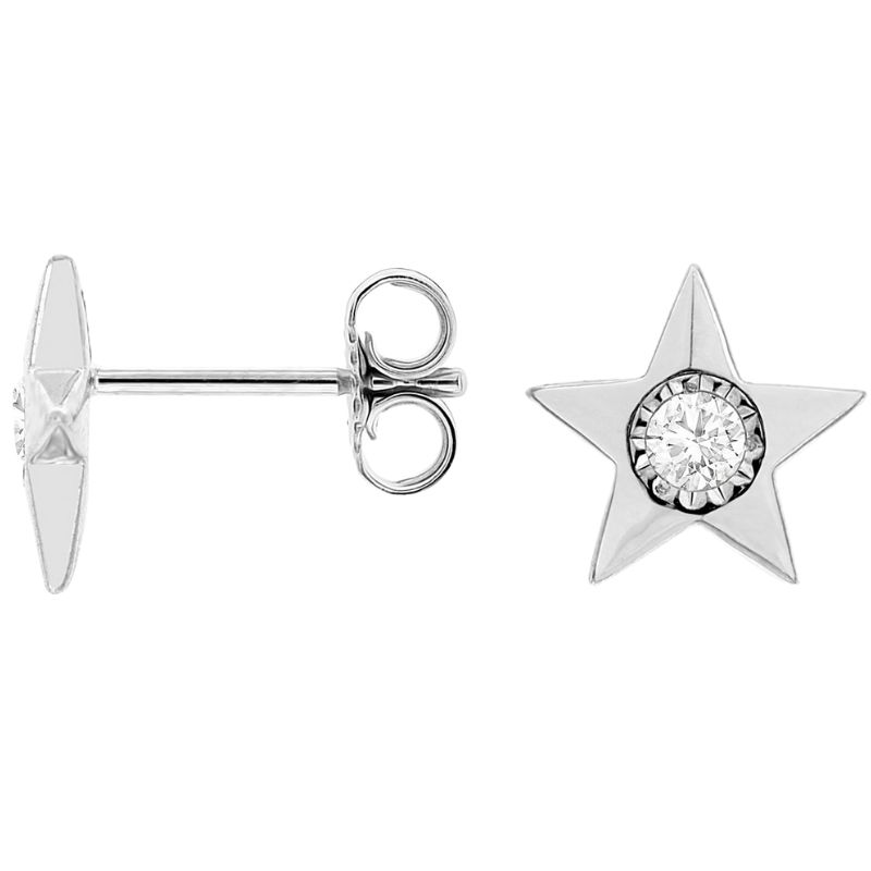 Diamond Star Stud Earrings