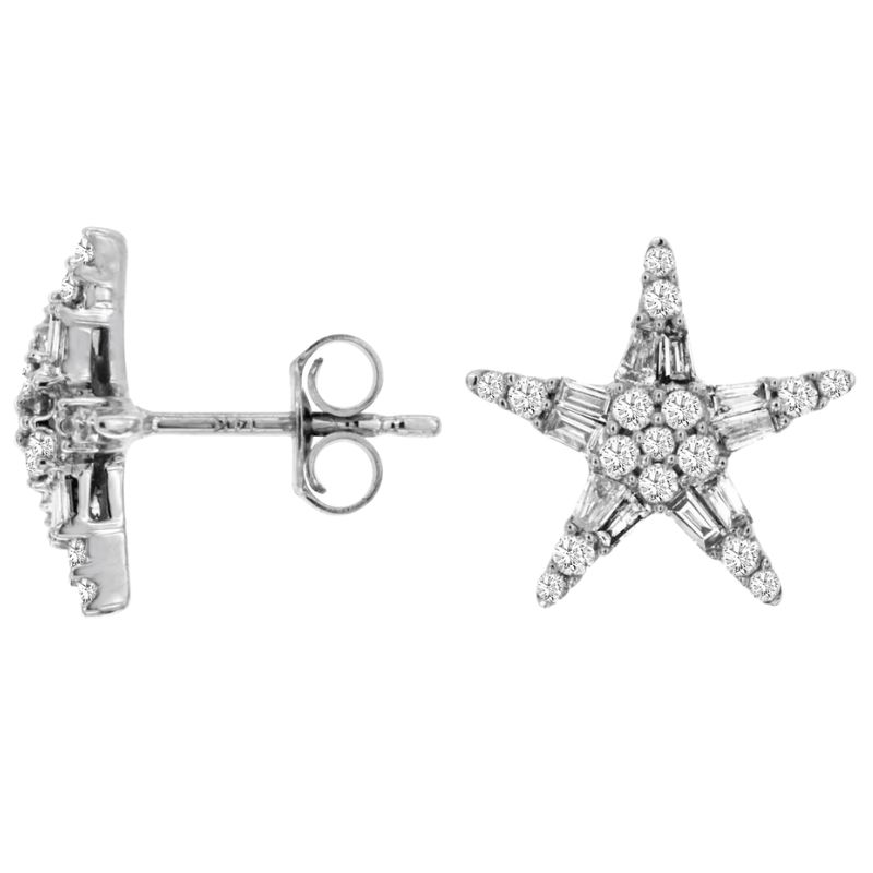 Diamond Star Stud Earrings