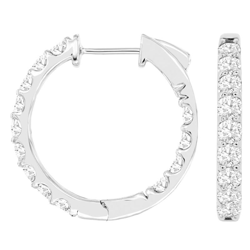 Diamond Inside Out Hoops