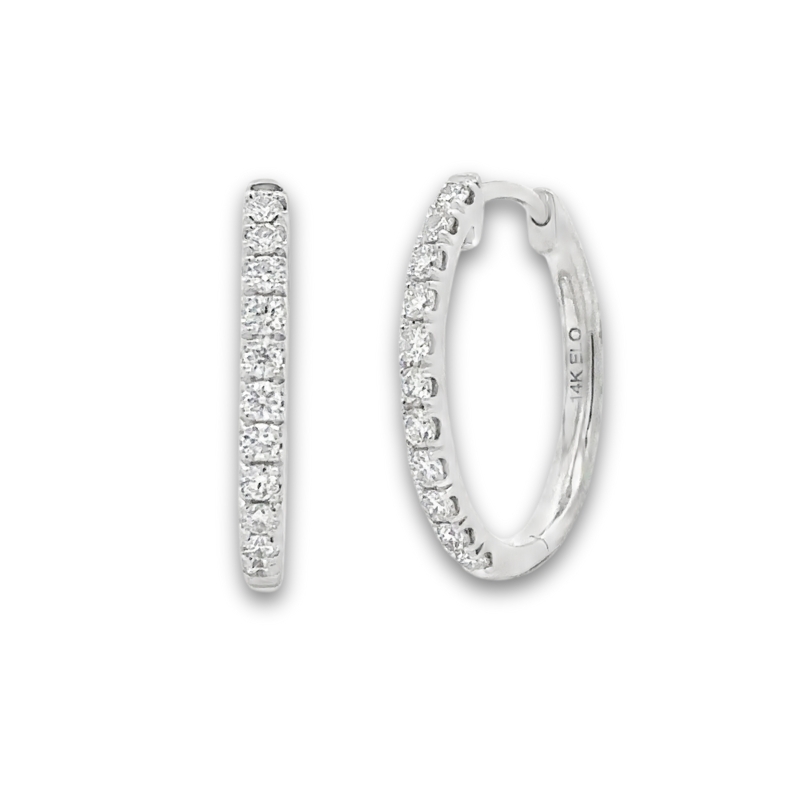 Diamond Hoop Earrings