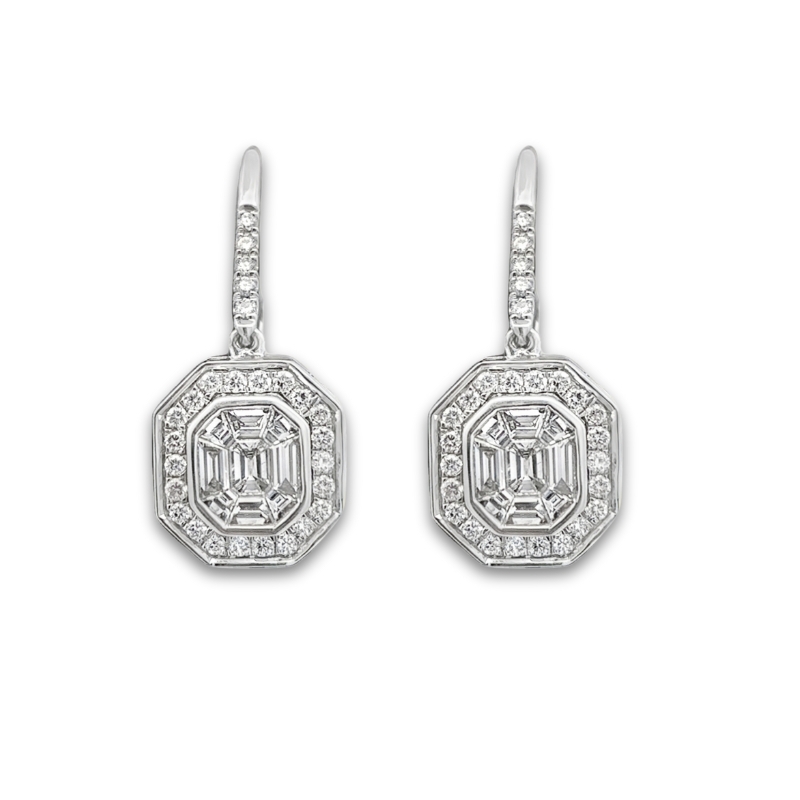 MARTIN FLYER Micropave Diamond Earrings