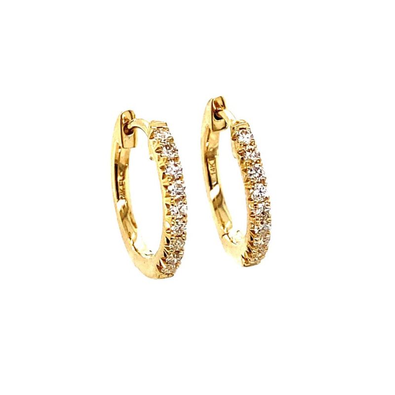 Small Diamond Hoop Earrings