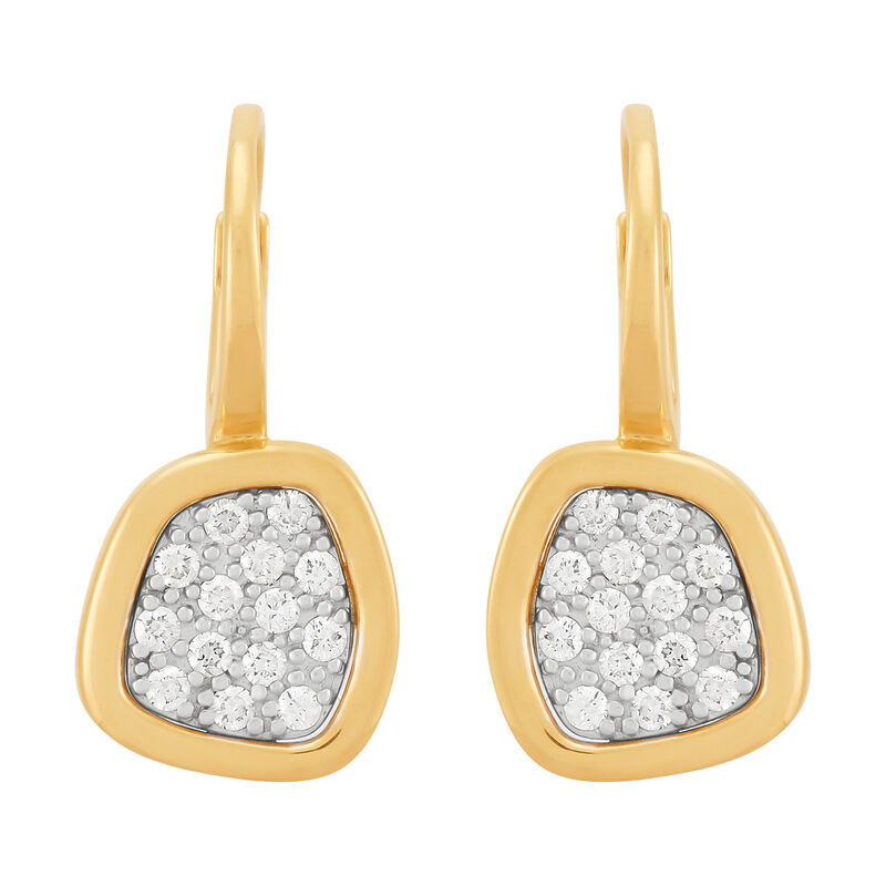 Freeform Diamond Drop Earrings