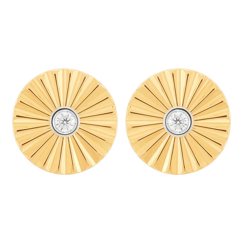 Starburst Disk Stud Earrings