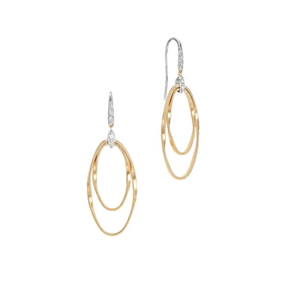 MARCO BICEGO Marrakech Onde Diamond Concentric Earrings