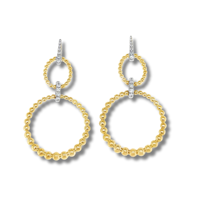 Open Circle Drop Earrings