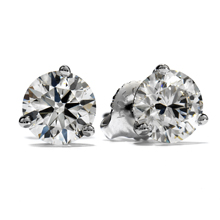 18KW Diamond Stud Earrings With 2=0.54Tw Round I/J Vs-Si Diamonds