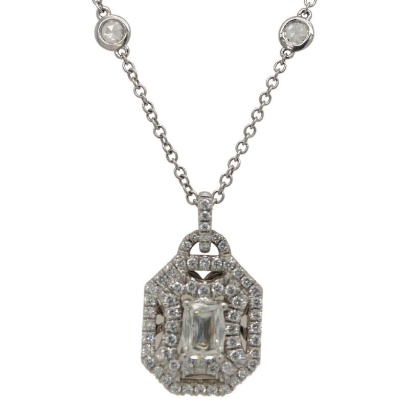 Cushion Cut Diamond Pendant Necklace