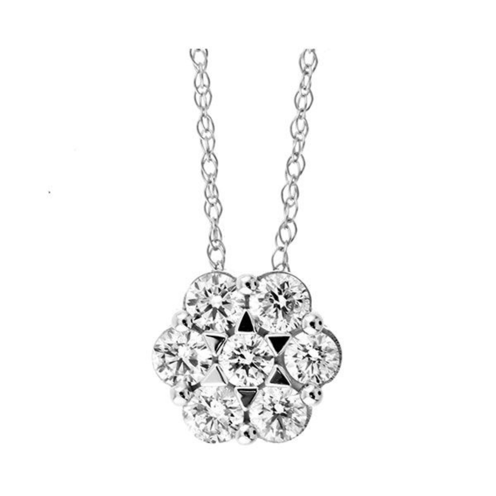 Diamond Bouquet Pendant Necklace