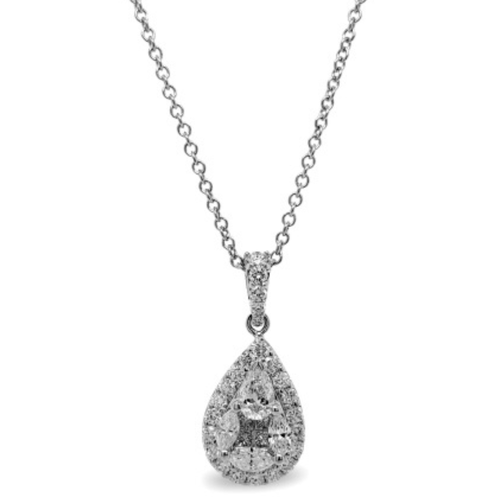 Diamond Illusion Pendant Necklace