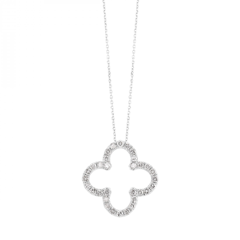 Diamond Clover Pendant Necklace