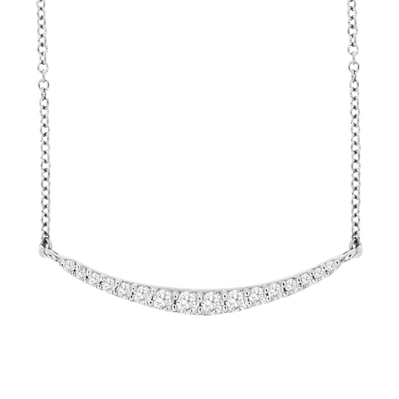 Diamond Smile Pendant Necklace