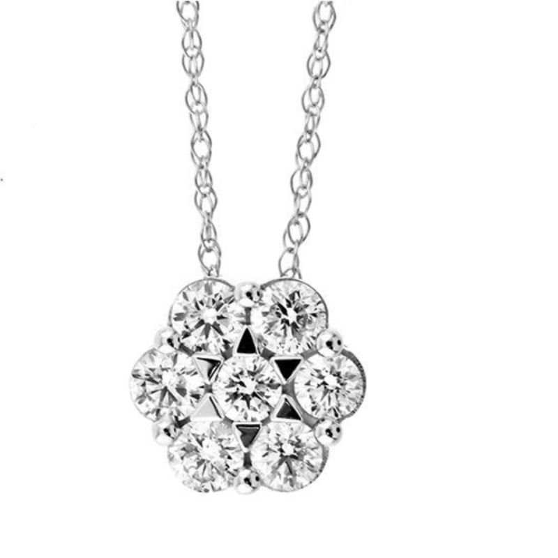 Diamond Bouquet Pendant Necklace