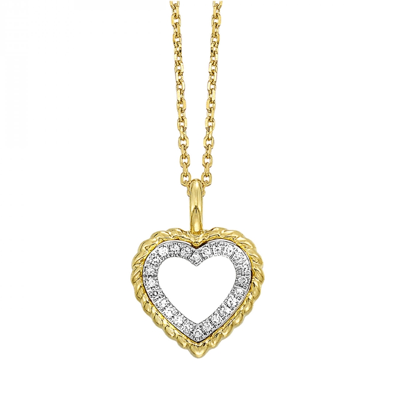 Diamond Rope Heart Pendant