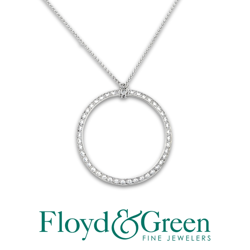 Time Delay Diamond Bezel Pendant