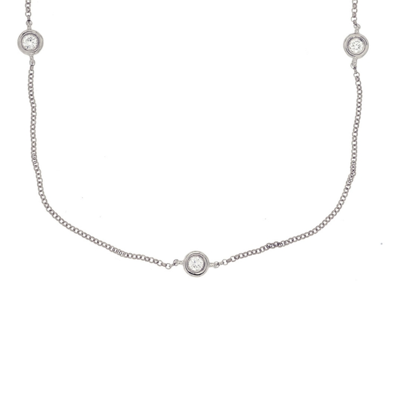 5 Station Diamond Necklace